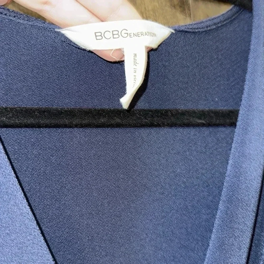 BCBGeneration beautiful and classic navy blue romper, XS. EUC.